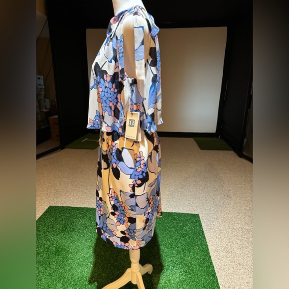 NWT Ivanka Trump Sleeveless Floral Multi Sheath Dress Size 8 - Picture 6 of 9